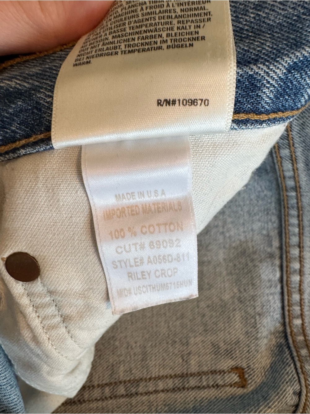 Agolde Riley High Rise Straight Crop Jeans - Picture 3 of 5